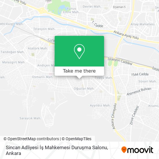 Sincan Adliyesi İş Mahkemesi Duruşma Salonu map