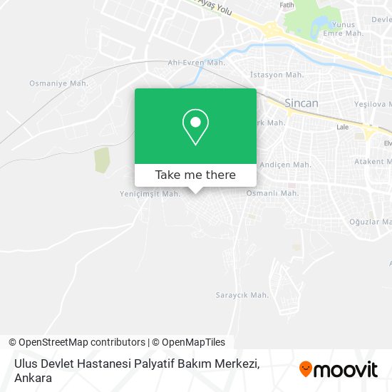 Ulus Devlet Hastanesi Palyatif Bakım Merkezi map