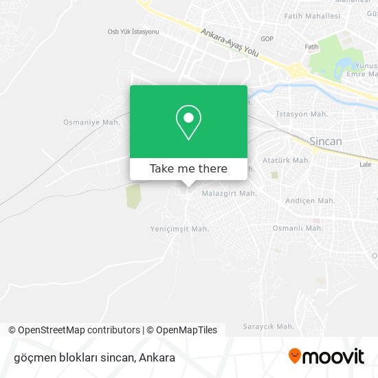 göçmen blokları sincan map