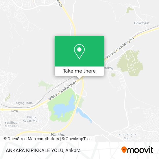 ANKARA KIRIKKALE YOLU map