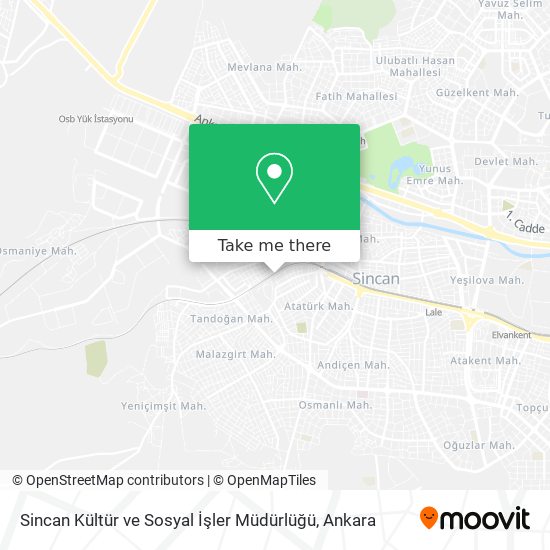 Sincan Kültür ve Sosyal İşler Müdürlüğü map