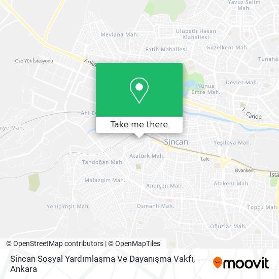 Sincan Sosyal Yardımlaşma Ve Dayanışma Vakfı map