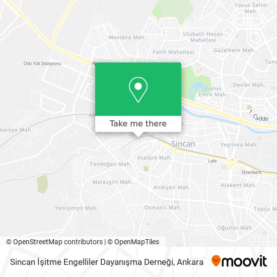 Sincan İşitme Engelliler Dayanışma Derneği map