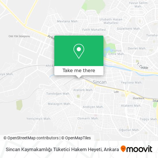 Sincan Kaymakamlığı Tüketici Hakem Heyeti map