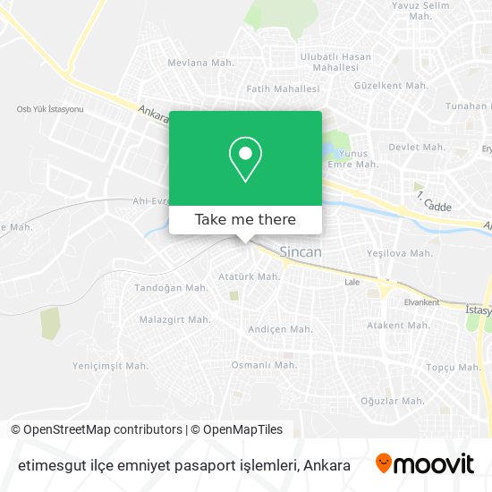 etimesgut ilçe emniyet pasaport işlemleri map