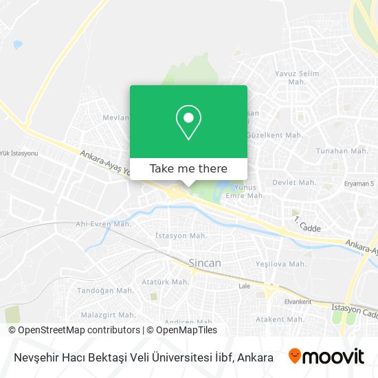Nevşehir Hacı Bektaşi Veli Üniversitesi İibf map