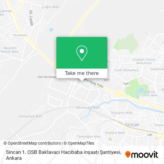 Sincan 1. OSB Baklavacı Hacıbaba inşaatı Şantiyesi map