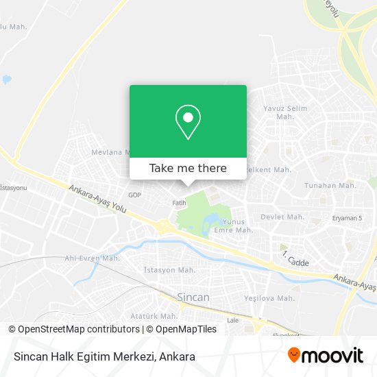 Sincan Halk Egitim Merkezi map