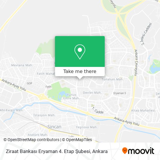 Ziraat Bankası Eryaman 4. Etap Şubesi map