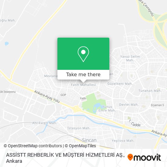 ASSİSTT REHBERLİK VE MÜŞTERİ HİZMETLERİ AŞ. map