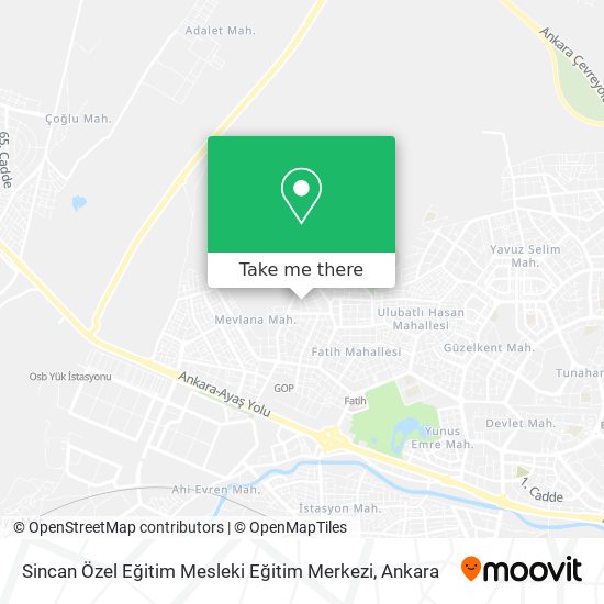 Sincan Özel Eğitim Mesleki Eğitim Merkezi map
