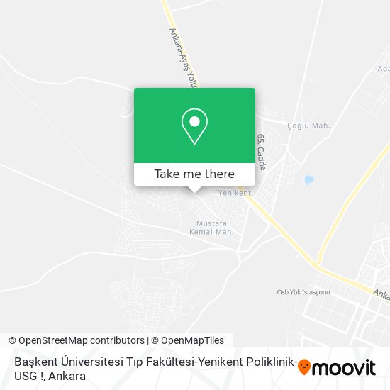 Başkent Úniversitesi Tıp Fakültesi-Yenikent Poliklinik-USG ! map