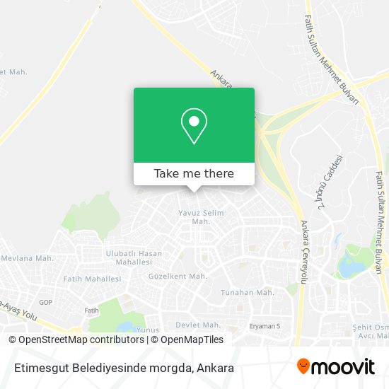 Etimesgut Belediyesinde morgda map