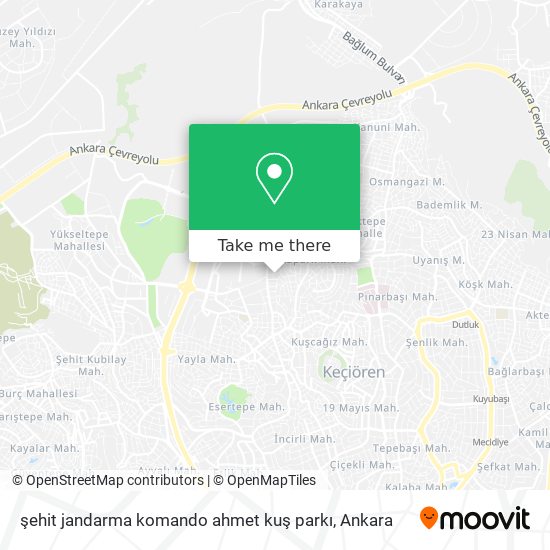 şehit jandarma komando ahmet kuş parkı map