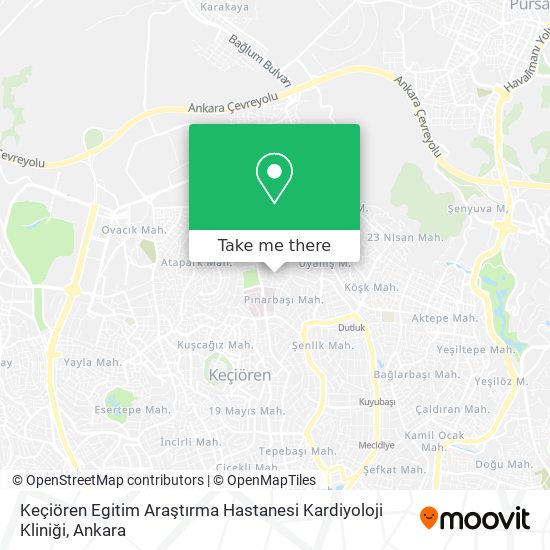 Keçiören Egitim Araştırma Hastanesi Kardiyoloji Kliniği map
