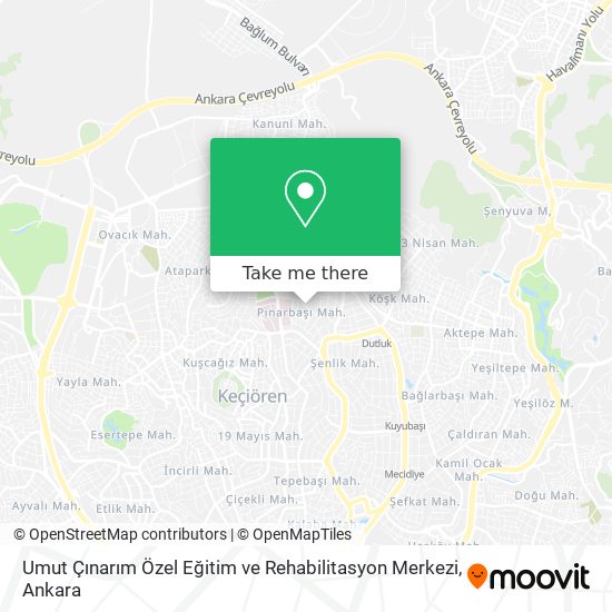 Umut Çınarım Özel Eğitim ve Rehabilitasyon Merkezi map