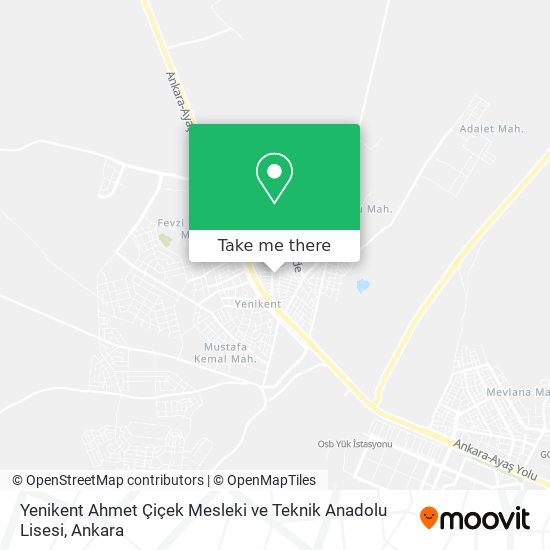 Yenikent Ahmet Çiçek Mesleki ve Teknik Anadolu Lisesi map