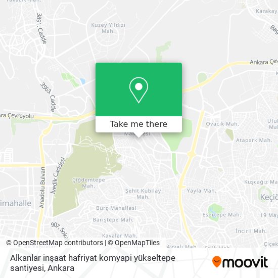 Alkanlar inşaat hafriyat komyapi yükseltepe santiyesi map