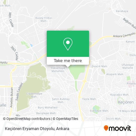 Keçiören Eryaman Otoyolu map