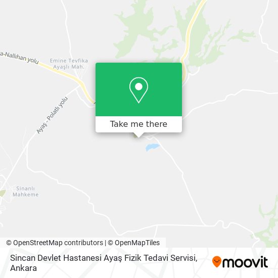 Sincan Devlet Hastanesi Ayaş Fizik Tedavi Servisi map