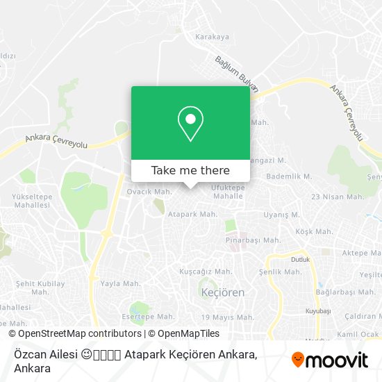 Özcan Ailesi 😉👏🏻🇹🇷 Atapark Keçiören Ankara map