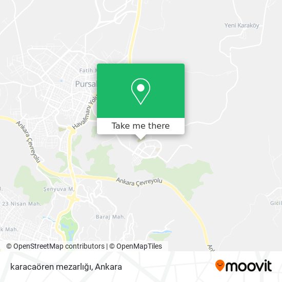 karacaören mezarlığı map