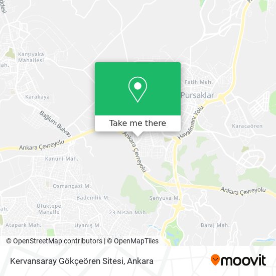 Kervansaray Gökçeören Sitesi map