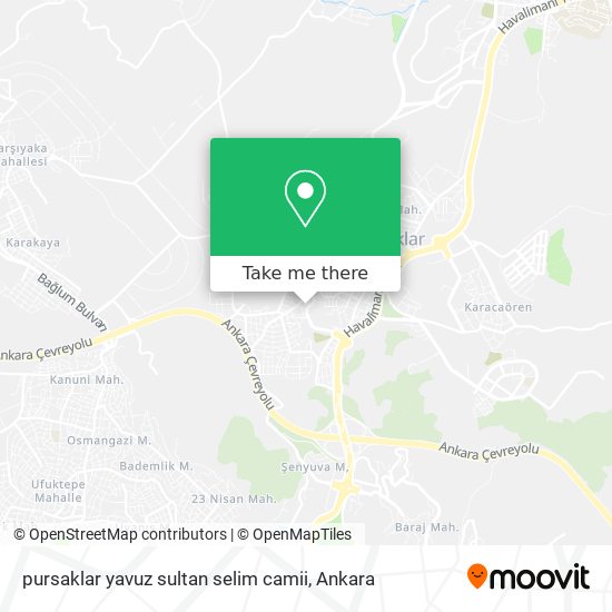 pursaklar yavuz sultan selim camii map