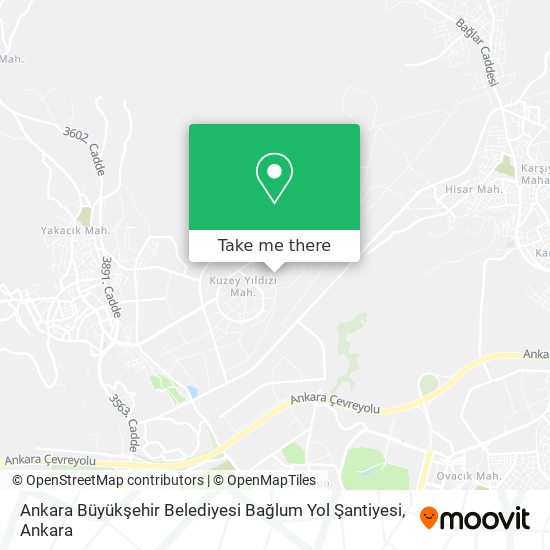 Ankara Büyükşehir Belediyesi Bağlum Yol Şantiyesi map