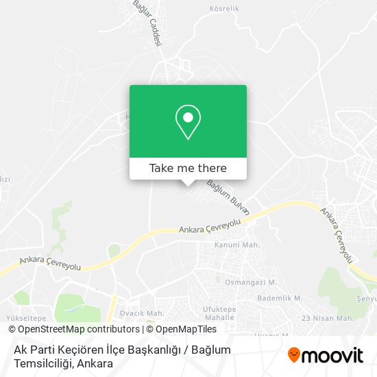 Ak Parti Keçiören İlçe Başkanlığı / Bağlum Temsilciliği map
