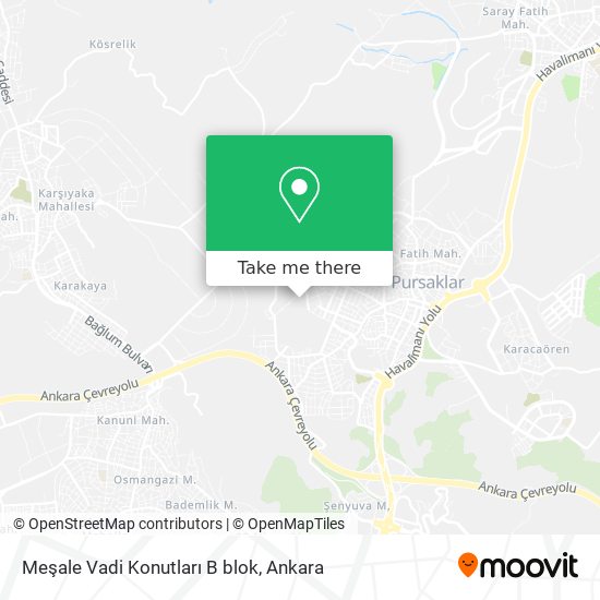 Meşale Vadi Konutları B blok map