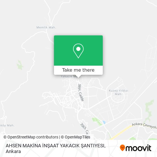 AHSEN MAKİNA İNŞAAT YAKACIK ŞANTIYESI map