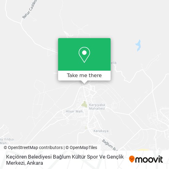 Keçiören Belediyesi Bağlum Kültür Spor Ve Gençlik Merkezi map
