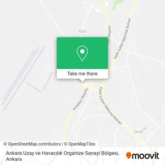 Ankara Uzay ve Havacılık Organize Sanayi Bölgesi map