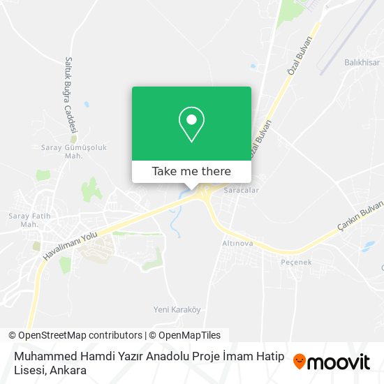 Muhammed Hamdi Yazır Anadolu Proje İmam Hatip Lisesi map