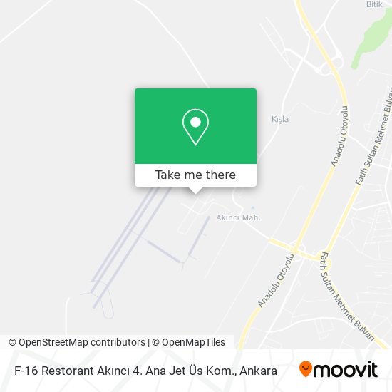 F-16 Restorant Akıncı 4. Ana Jet Üs Kom. map