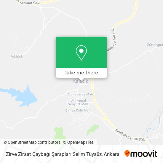 Zirve Ziraat Çaybağı Şarapları Selim Tüysüz map