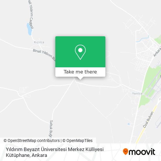 Yıldırım Beyazıt Üniversitesi Merkez Külliyesi  Kütüphane map