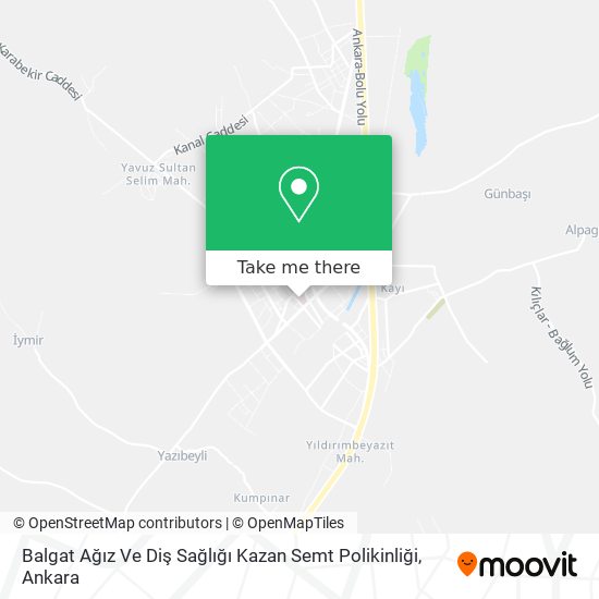 Balgat Ağız Ve Diş Sağlığı Kazan Semt Polikinliği map