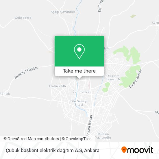 Çubuk başkent elektrik dağıtım A.Ş map