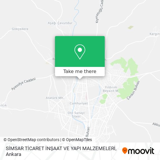 SİMSAR TİCARET İNŞAAT VE YAPI MALZEMELERİ map