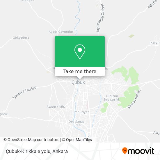 Çubuk-Kırıkkale yolu map