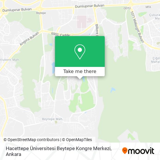 Hacettepe Üniversitesi Beytepe Kongre Merkezi map