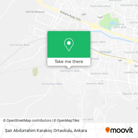 Şair Abdurrahim Karakoç Ortaokulu map