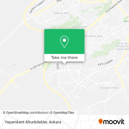 Yaşamkent Altunbilekler map