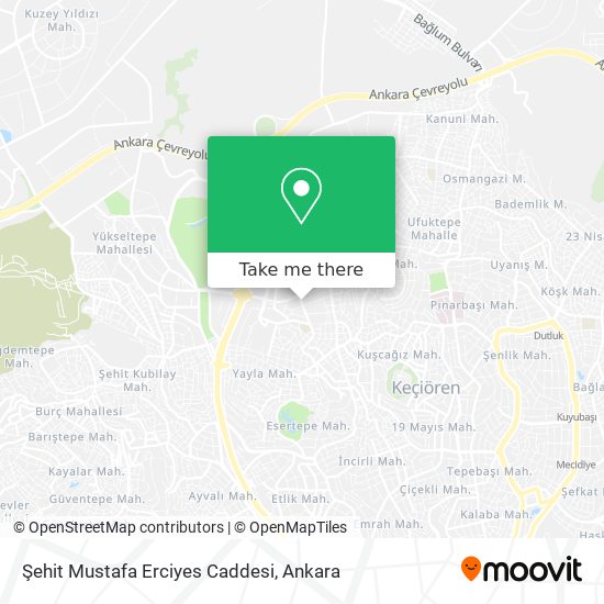 Şehit Mustafa Erciyes Caddesi map