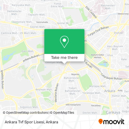 Ankara Tvf Spor Lisesi map