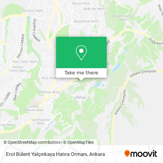 Erol Bülent Yalçınkaya Hatıra Ormanı map