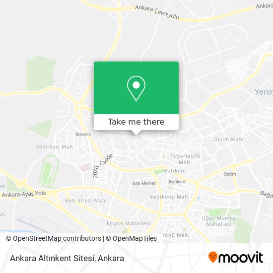 Ankara Altınkent Sitesi map