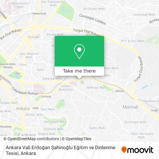 Ankara Vali Erdoğan Şahinoğlu Eğitim ve Dinlenme Tesisi map